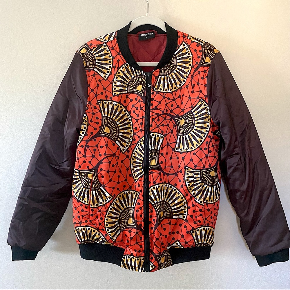 FreshHoods Abstract African Fan Bomber Jacket